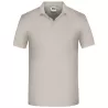 Polo de travail homme bio résistant manches courtes, 200 g/m²