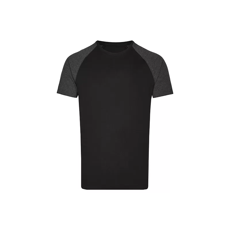 T-shirt homme manches raglan en coton prérétréci et lavé aux enzymes, 160 g/m²