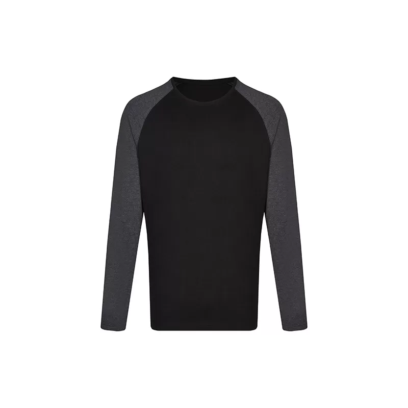 T-shirt manches longues coupe classique en coton prérétréci lavé aux enzymes, 160 g/m²