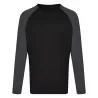 T-shirt manches longues coupe classique en coton prérétréci lavé aux enzymes, 160 g/m²