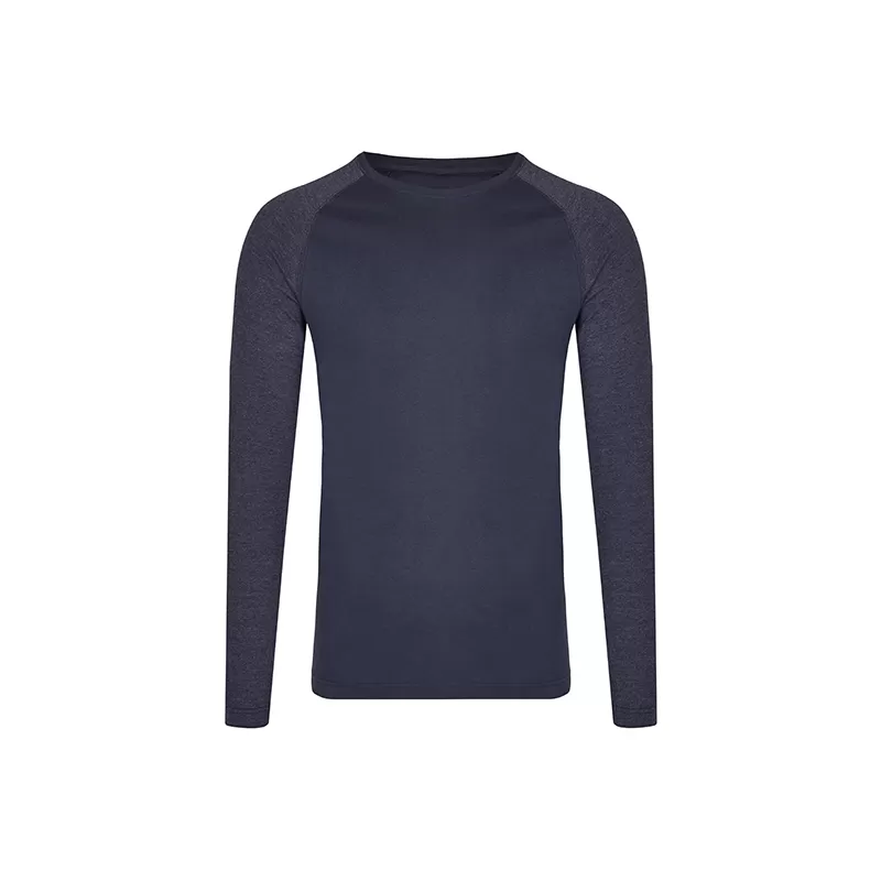 T-shirt manches longues coupe classique en coton prérétréci lavé aux enzymes, 160 g/m²