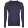 T-shirt manches longues coupe classique en coton prérétréci lavé aux enzymes, 160 g/m²