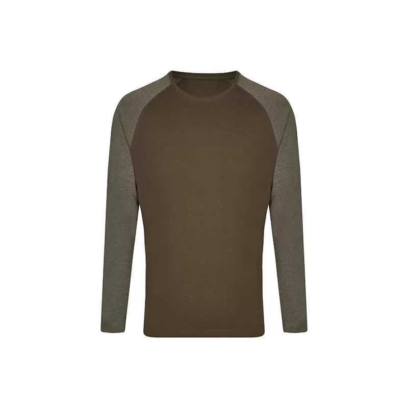 T-shirt manches longues coupe classique en coton prérétréci lavé aux enzymes, 160 g/m²