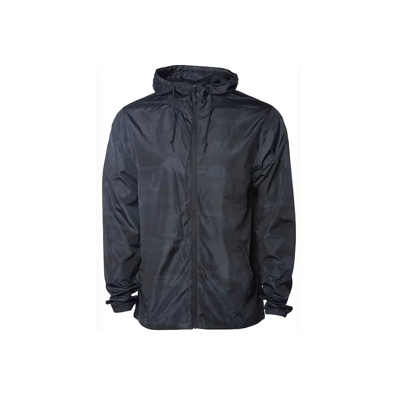 Veste coupe-vent et imperméable légère à capuche unisexe, 82 g/m²