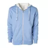 Veste à capuche zippé intérieur doublé sherpa, trous pour le pouce dans les manches, 250 g/m²