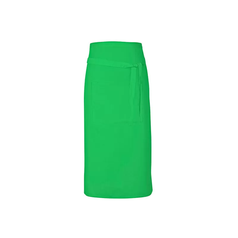 Tablier long sans bavette en coton avec poche avant, 200 g/m²
