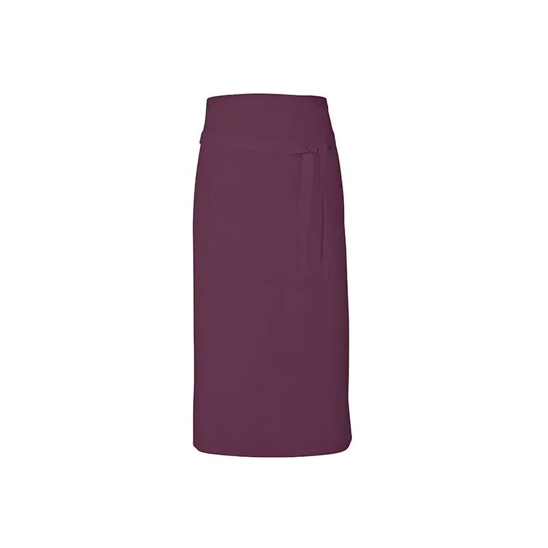 Tablier long sans bavette en coton avec poche avant, 200 g/m²