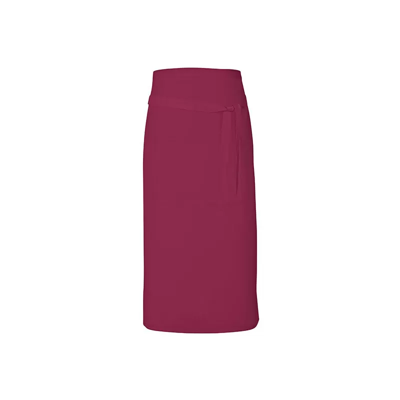 Tablier long sans bavette en coton avec poche avant, 200 g/m²