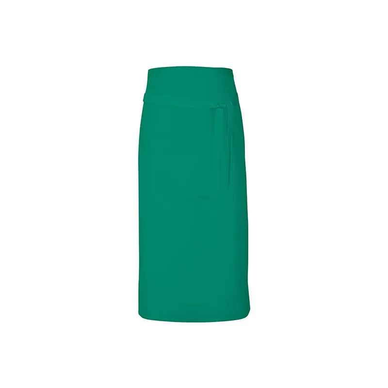 Tablier long sans bavette en coton avec poche avant, 200 g/m²