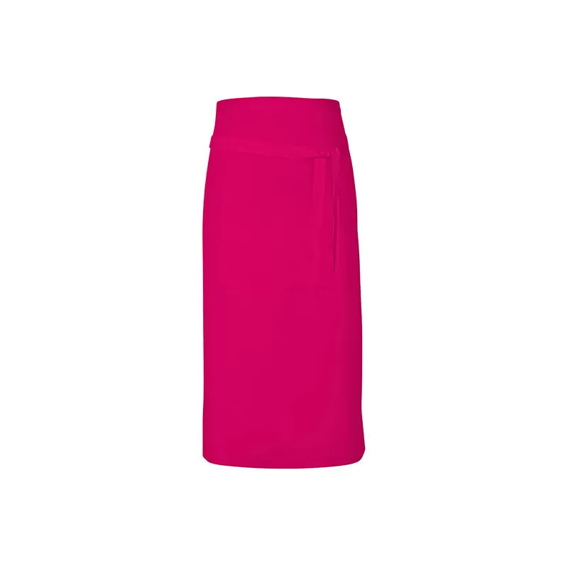 Tablier long sans bavette en coton avec poche avant, 200 g/m²
