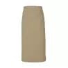 Tablier long sans bavette en coton avec poche avant, 200 g/m²