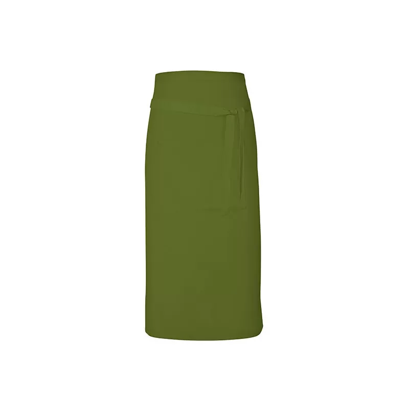 Tablier long sans bavette en coton avec poche avant, 200 g/m²