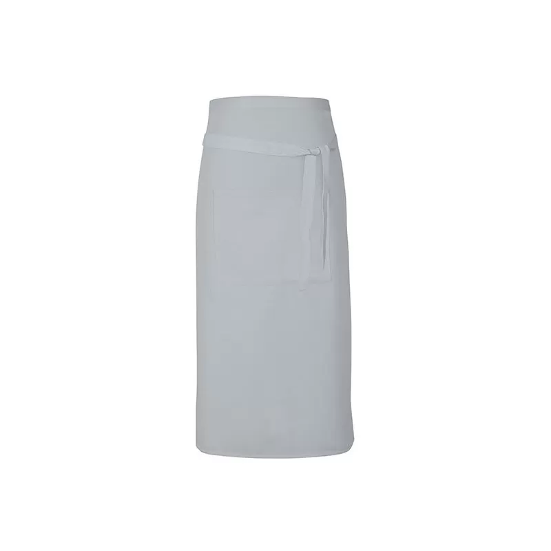 Tablier long sans bavette en coton avec poche avant, 200 g/m²