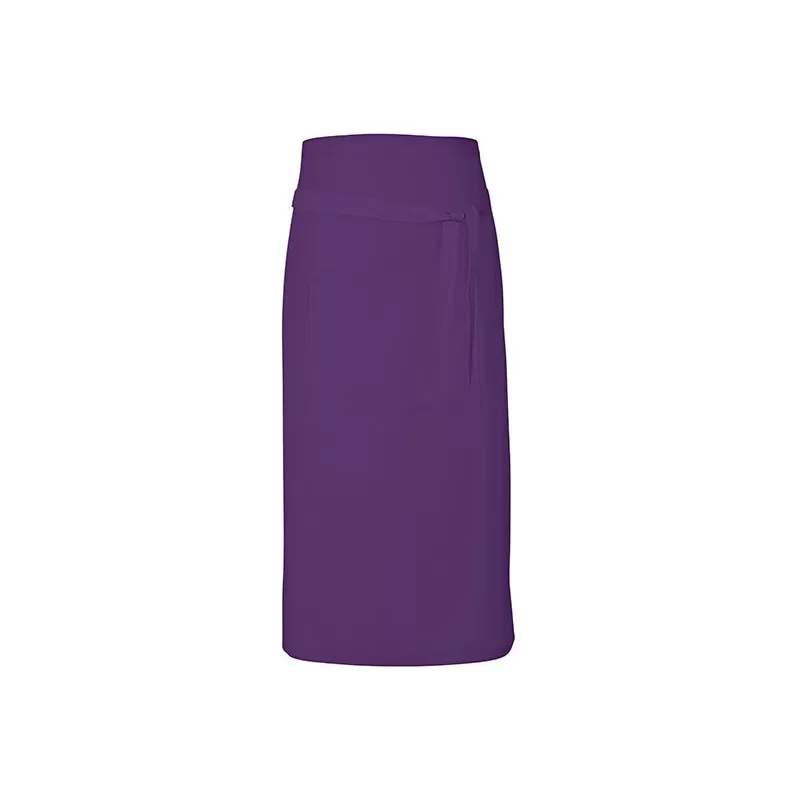 Tablier long sans bavette en coton avec poche avant, 200 g/m²