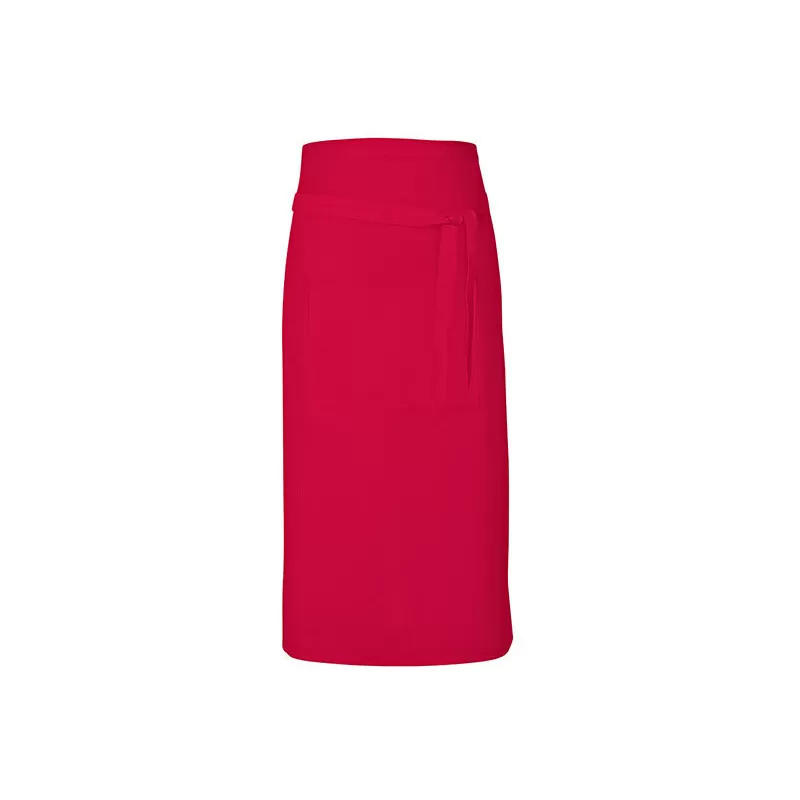 Tablier long sans bavette en coton avec poche avant, 200 g/m²