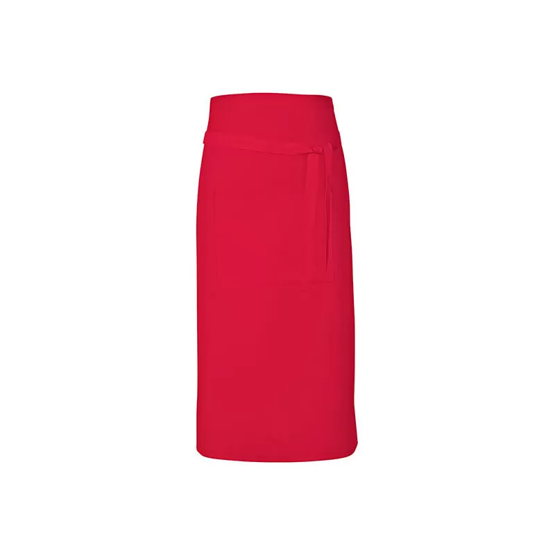 Tablier long sans bavette en coton avec poche avant, 200 g/m²