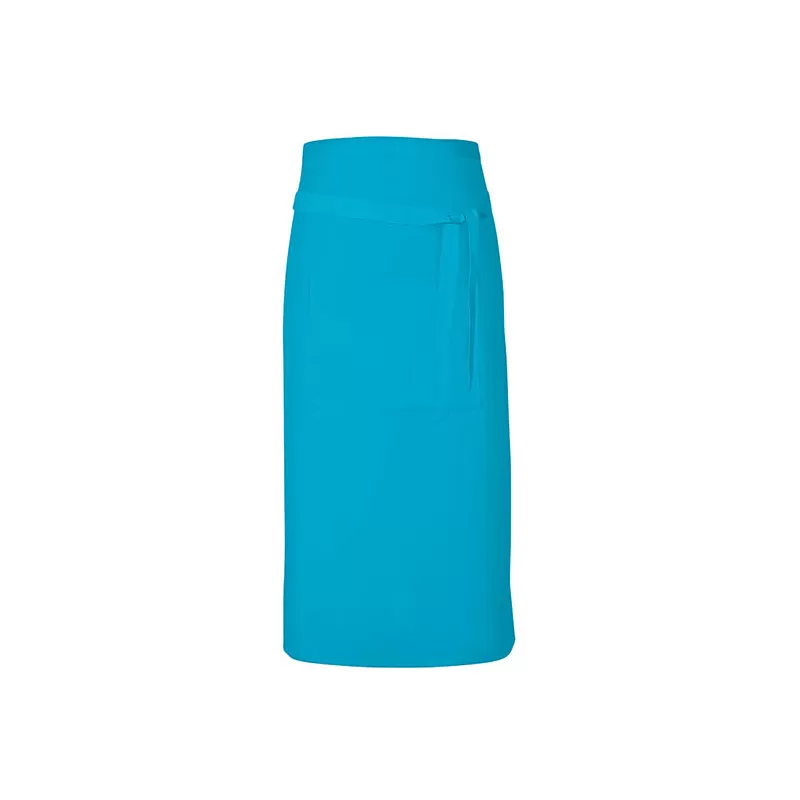 Tablier long sans bavette en coton avec poche avant, 200 g/m²