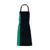 Tablier de cuisine bicolore à bavette avec deux poches latérales, 200 g/m²