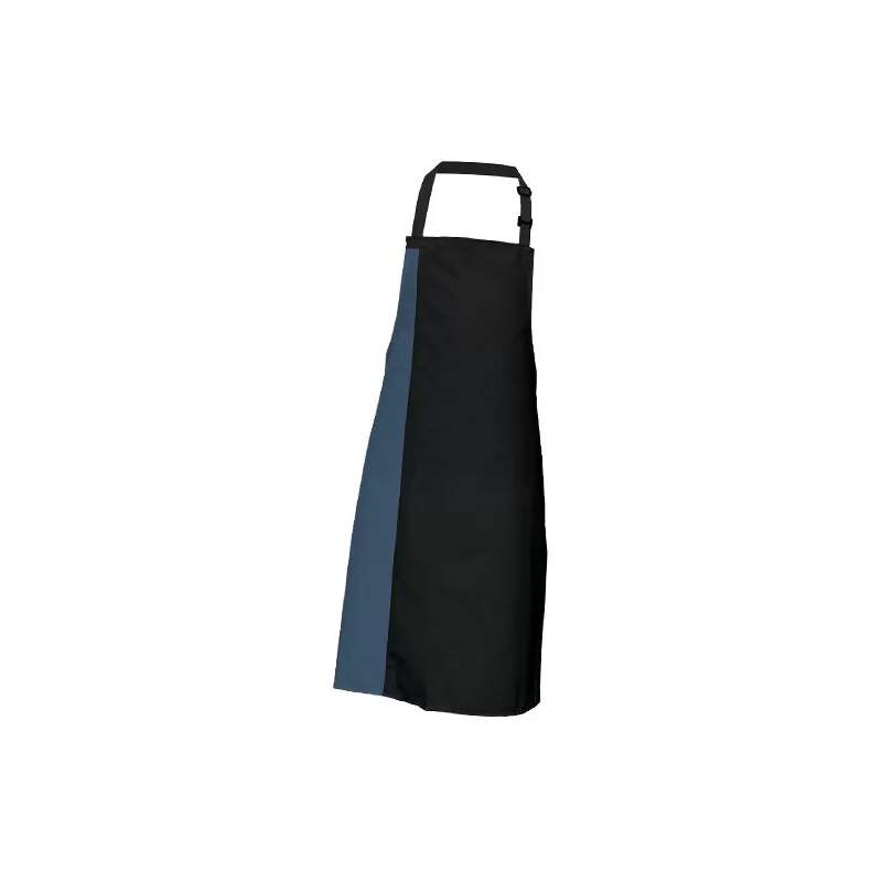 Tablier de cuisine bicolore à bavette avec deux poches latérales, 200 g/m²