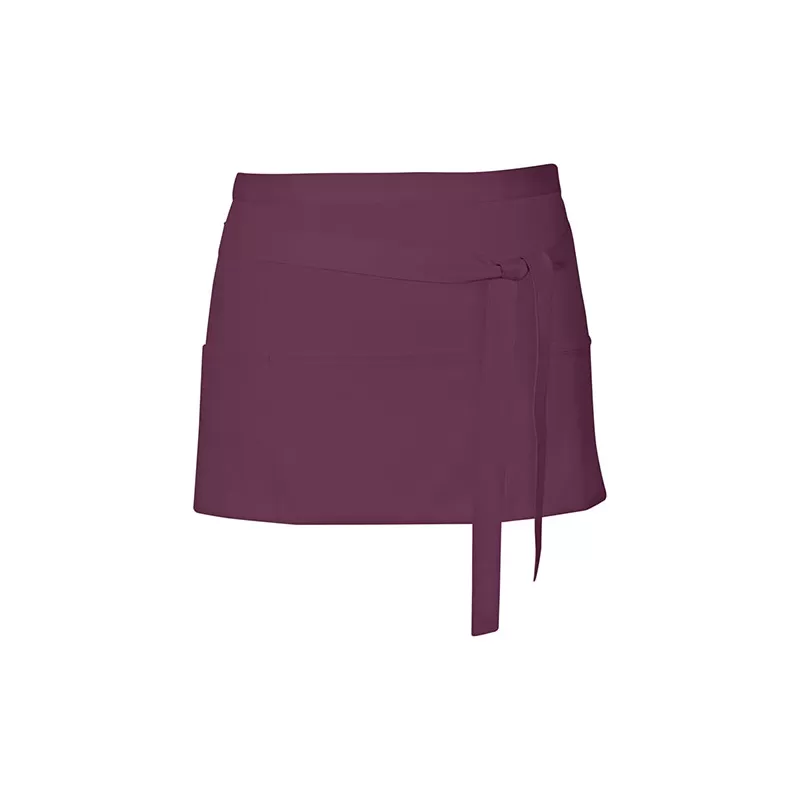 Tablier de cuisine court en coton sergé avec grande poche avant, 200 g/m²