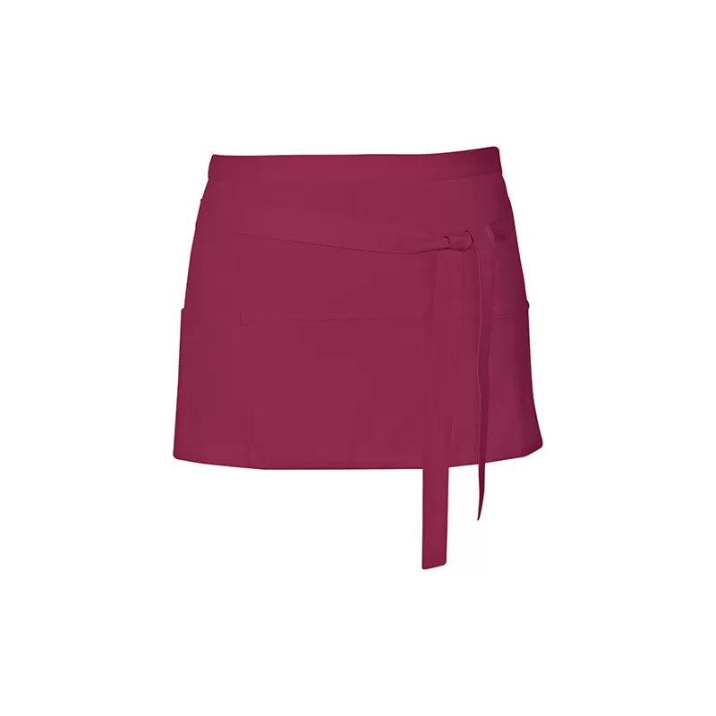Tablier de cuisine court en coton sergé avec grande poche avant, 200 g/m²