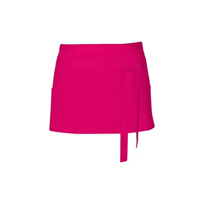 Tablier de cuisine court en coton sergé avec grande poche avant, 200 g/m²