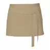 Tablier de cuisine court en coton sergé avec grande poche avant, 200 g/m²