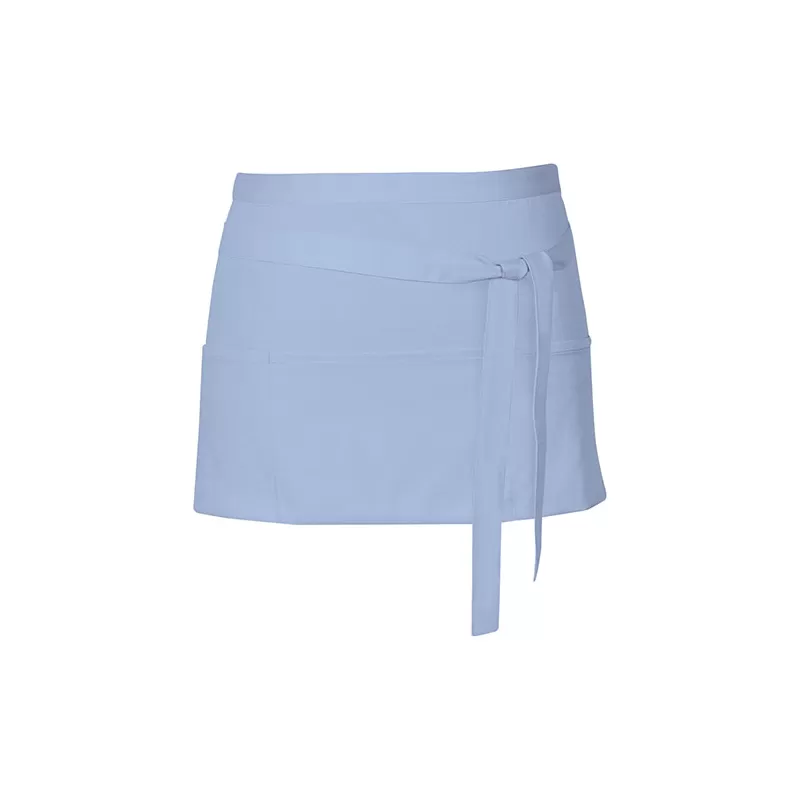 Tablier de cuisine court en coton sergé avec grande poche avant, 200 g/m²