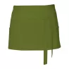 Tablier de cuisine court en coton sergé avec grande poche avant, 200 g/m²