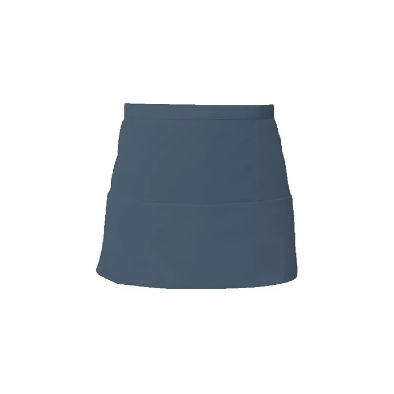 Tablier de cuisine court en coton sergé avec grande poche avant, 200 g/m²