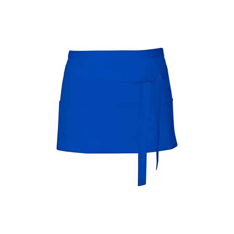 Tablier de cuisine court en coton sergé avec grande poche avant, 200 g/m²