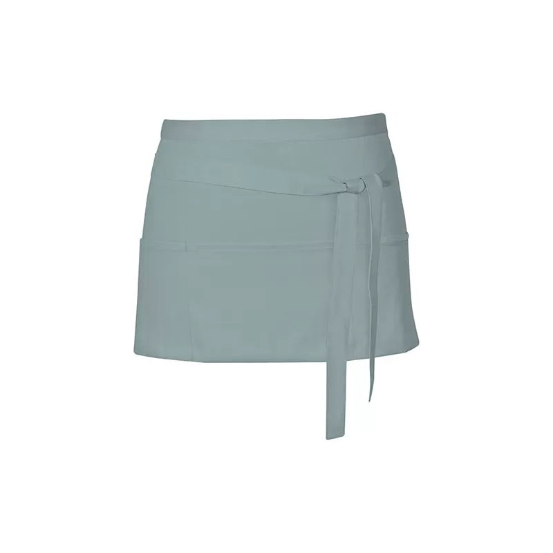 Tablier de cuisine court en coton sergé avec grande poche avant, 200 g/m²