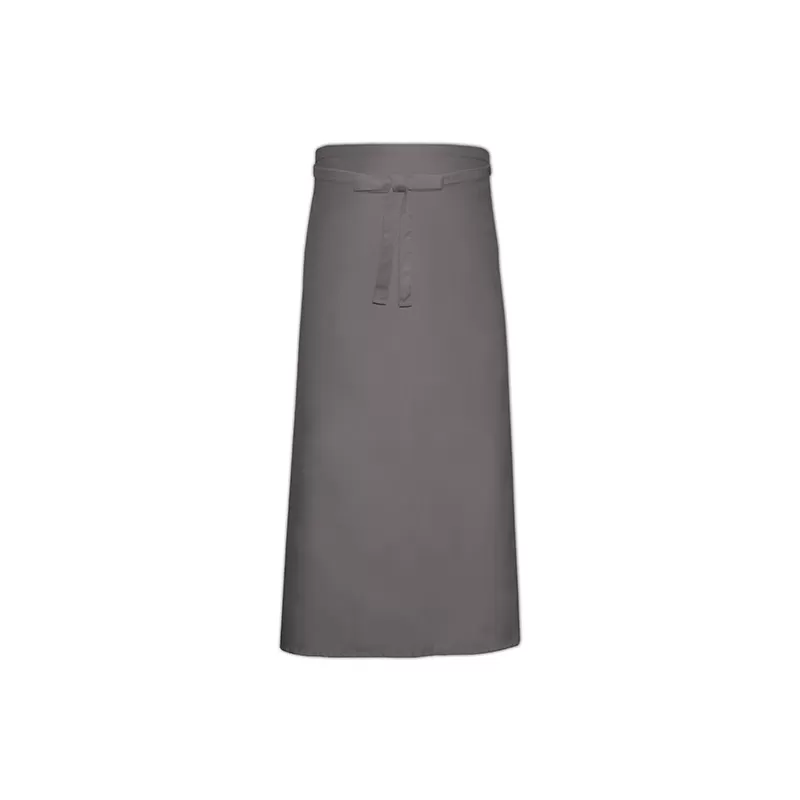 Tablier de bistro long sans poche en polycoton sergé, 240 g/m²