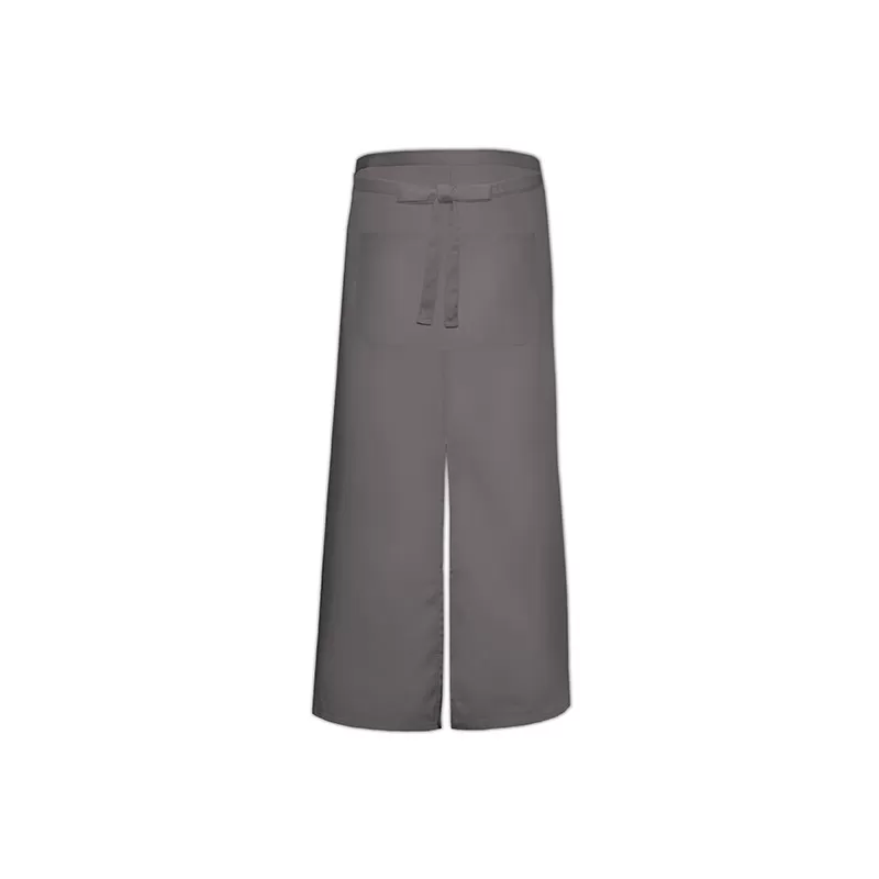 Tablier de bistro long avec poches et fente confortable, 240 g/m²