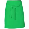 Tablier de cuisine court sans poche en coton et polyester sergé, 200 g/m²