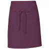 Tablier de cuisine court sans poche en coton et polyester sergé, 200 g/m²