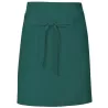 Tablier de cuisine court sans poche en coton et polyester sergé, 200 g/m²