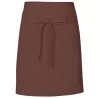 Tablier de cuisine court sans poche en coton et polyester sergé, 200 g/m²