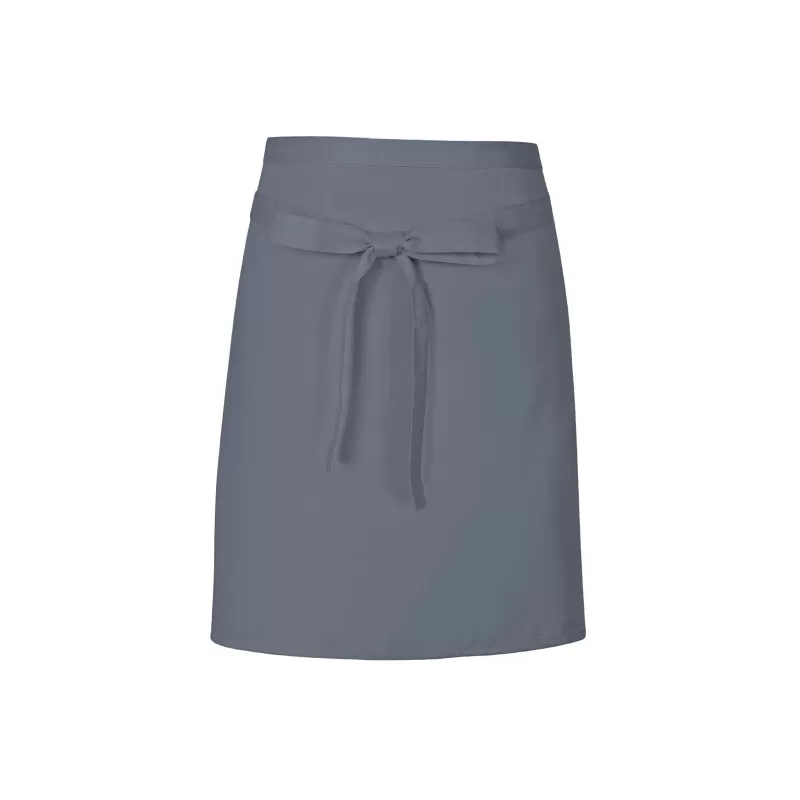 Tablier de cuisine court sans poche en coton et polyester sergé, 200 g/m²