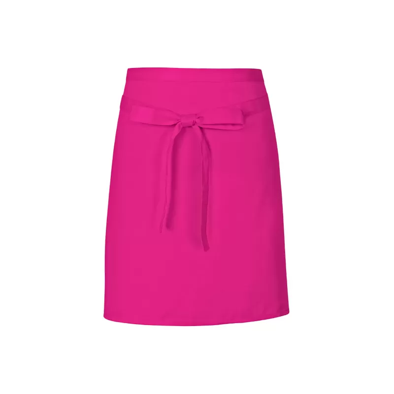 Tablier de cuisine court sans poche en coton et polyester sergé, 200 g/m²