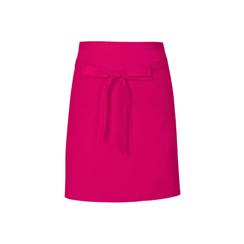Tablier de cuisine court sans poche en coton et polyester sergé, 200 g/m²