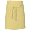Tablier de cuisine court sans poche en coton et polyester sergé, 200 g/m²