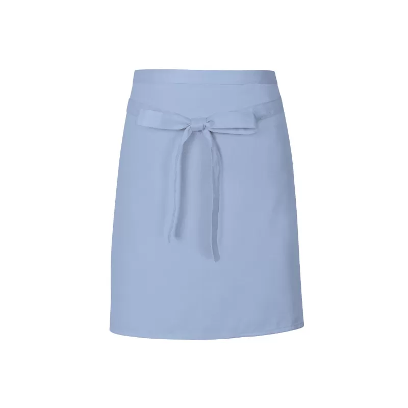 Tablier de cuisine court sans poche en coton et polyester sergé, 200 g/m²
