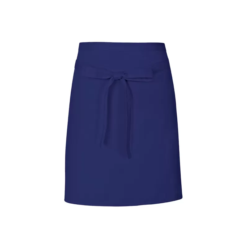 Tablier de cuisine court sans poche en coton et polyester sergé, 200 g/m²