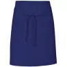 Tablier de cuisine court sans poche en coton et polyester sergé, 200 g/m²
