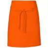 Tablier de cuisine court sans poche en coton et polyester sergé, 200 g/m²