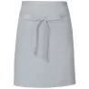Tablier de cuisine court sans poche en coton et polyester sergé, 200 g/m²