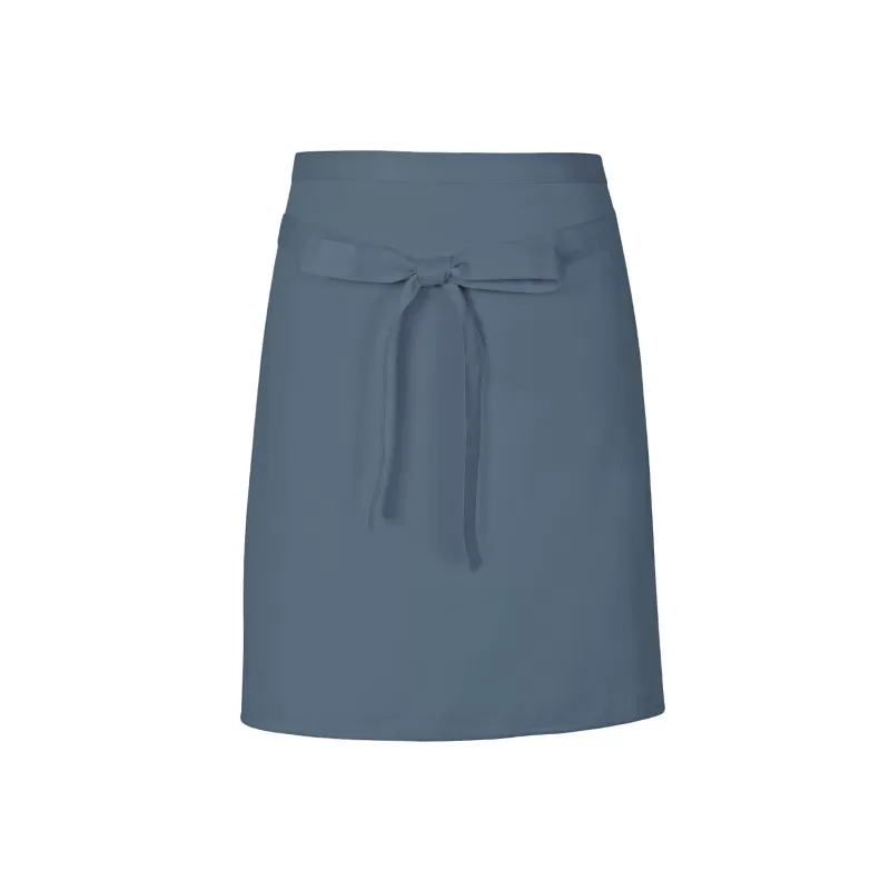 Tablier de cuisine court sans poche en coton et polyester sergé, 200 g/m²