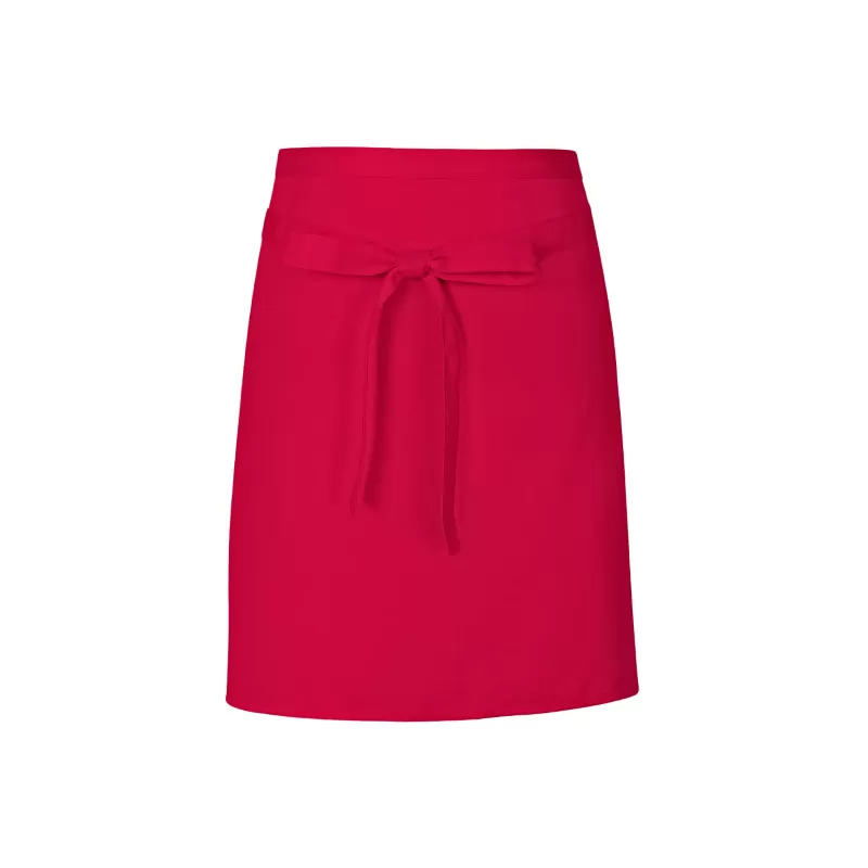 Tablier de cuisine court sans poche en coton et polyester sergé, 200 g/m²