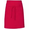 Tablier de cuisine court sans poche en coton et polyester sergé, 200 g/m²